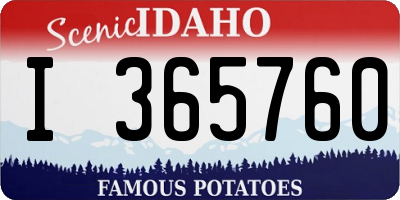 ID license plate I365760