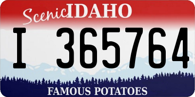 ID license plate I365764