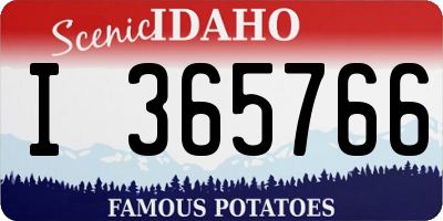 ID license plate I365766