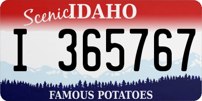 ID license plate I365767