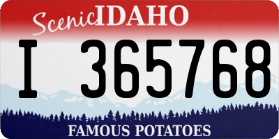 ID license plate I365768