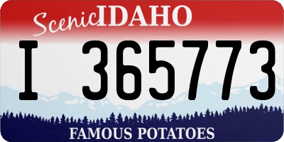 ID license plate I365773