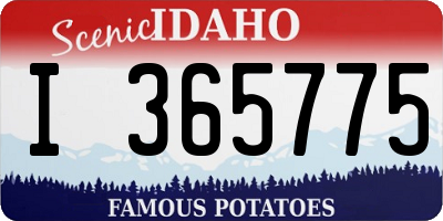 ID license plate I365775