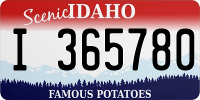 ID license plate I365780