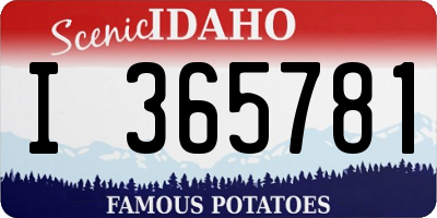 ID license plate I365781