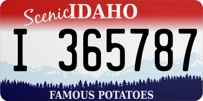 ID license plate I365787