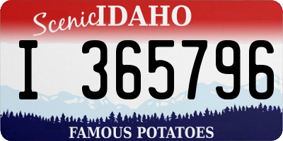 ID license plate I365796