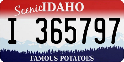 ID license plate I365797