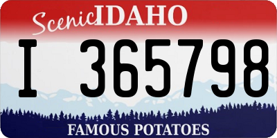 ID license plate I365798