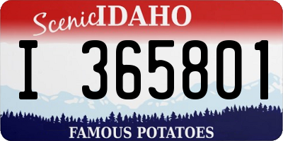 ID license plate I365801