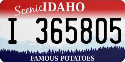 ID license plate I365805