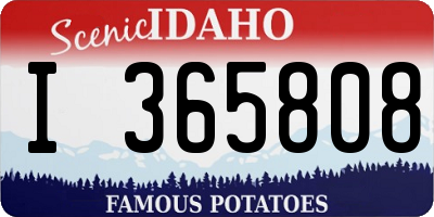 ID license plate I365808
