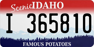 ID license plate I365810