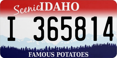 ID license plate I365814
