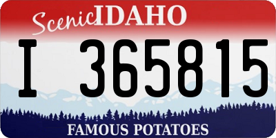 ID license plate I365815
