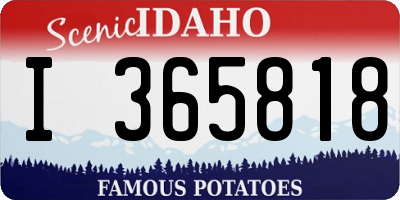 ID license plate I365818