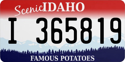 ID license plate I365819