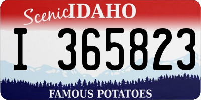 ID license plate I365823