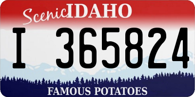 ID license plate I365824