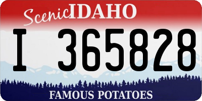 ID license plate I365828