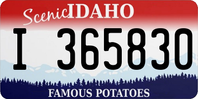 ID license plate I365830