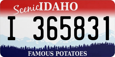 ID license plate I365831
