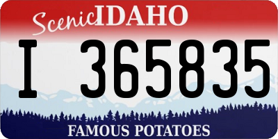 ID license plate I365835