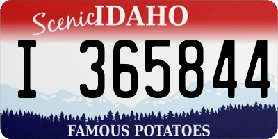 ID license plate I365844