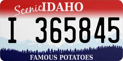 ID license plate I365845