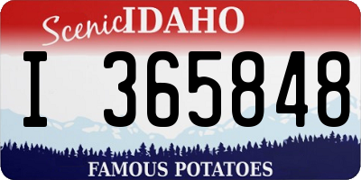 ID license plate I365848