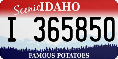 ID license plate I365850