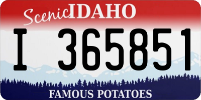 ID license plate I365851