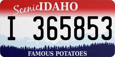 ID license plate I365853