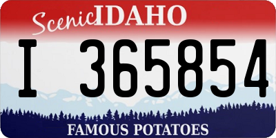 ID license plate I365854