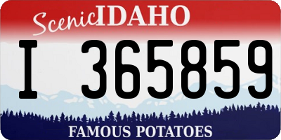 ID license plate I365859