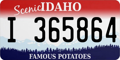 ID license plate I365864