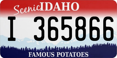 ID license plate I365866
