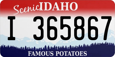 ID license plate I365867
