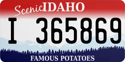 ID license plate I365869
