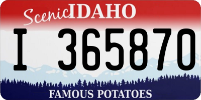 ID license plate I365870