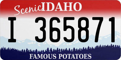 ID license plate I365871