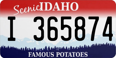 ID license plate I365874