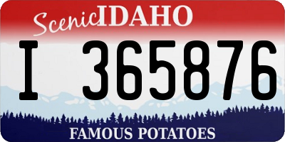 ID license plate I365876