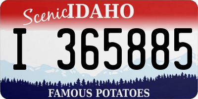 ID license plate I365885