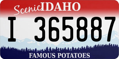 ID license plate I365887