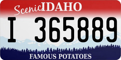 ID license plate I365889