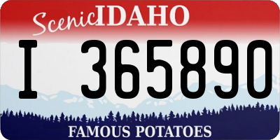 ID license plate I365890