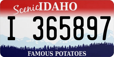 ID license plate I365897