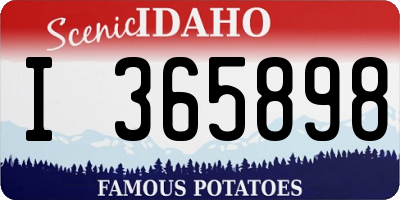 ID license plate I365898
