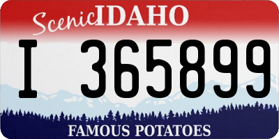 ID license plate I365899
